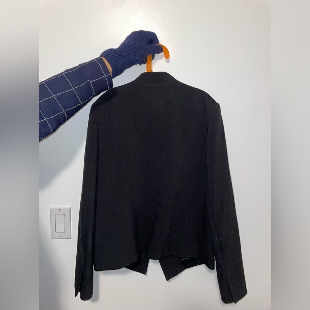 Armani exchange black collarless blazer - Picture 3 of 5